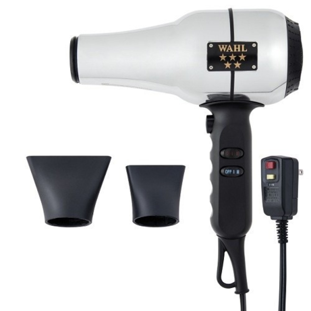 Wahl Professional 5-Star Barber Hair Dryer #5054 Silver 2 Speed 3 Heat New